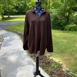 Fashion Bug Women's Long Sleeve Ribbed V-Neck Pullover Size 26/28